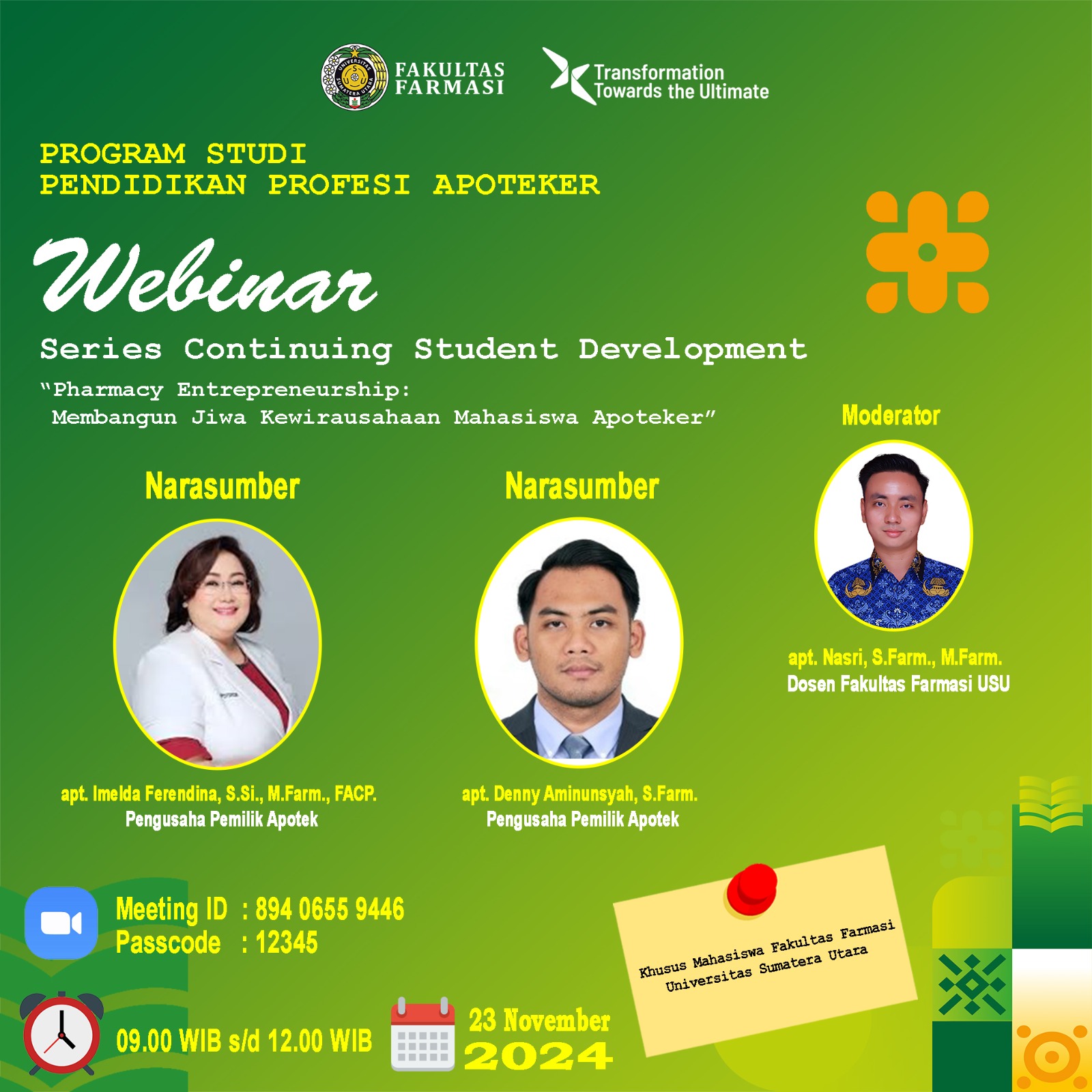 Webinar Series Continuing Student Development